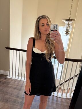 Reformation Lovella Linen Dress Sz 6